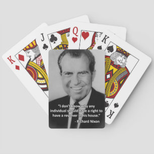 Richard Nixon Anti-Vapen som leker kort Spelkort