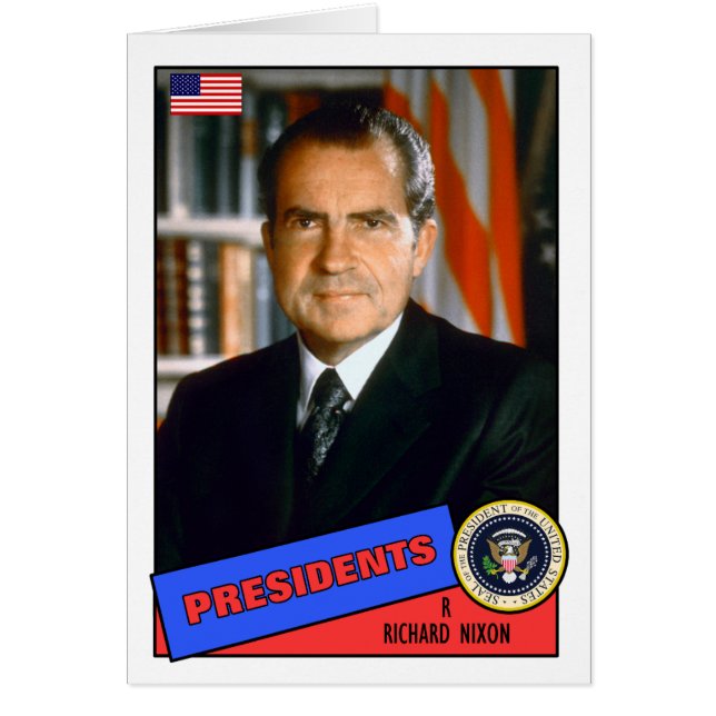 Richard Nixon Basebollkort Hälsningskort (Framsidan)