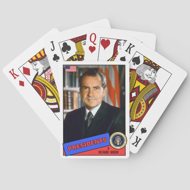 Richard Nixon Basebollkort Kortlek (Baksidan)