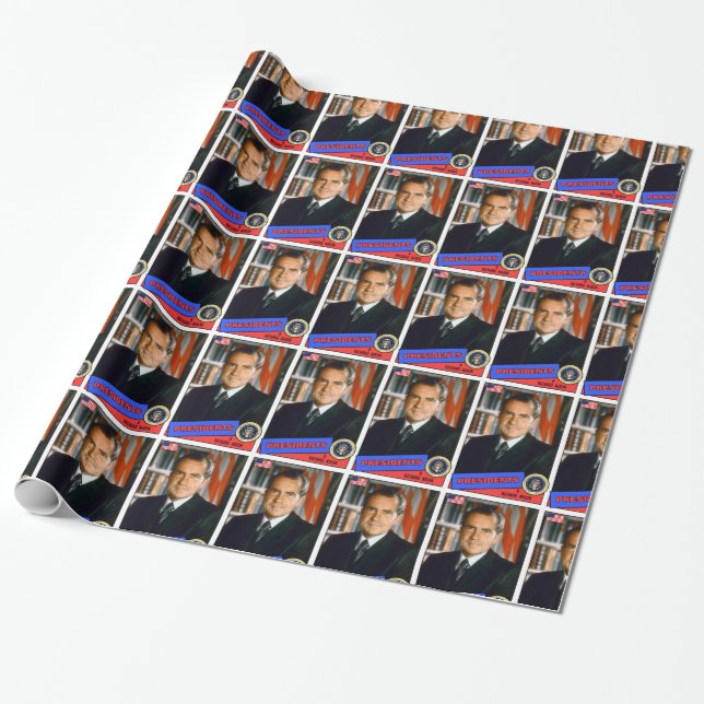 Richard Nixon Basebollkort Presentpapper (Utrullad)