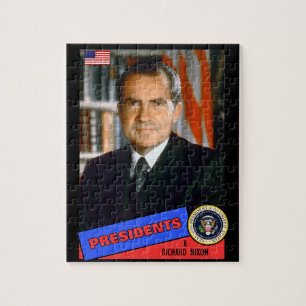 Richard Nixon Basebollkort Pussel
