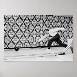 Richard Nixon Bowling - 1971 Poster