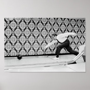 Richard Nixon Bowling - 1971 Poster