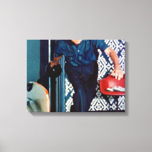 Richard Nixon Bowling Canvastryck