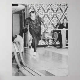 Richard Nixon Bowling i Vita huset Poster
