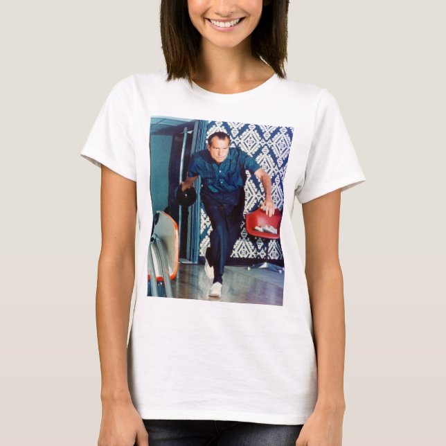 Richard Nixon Bowling T Shirt (Framsida)