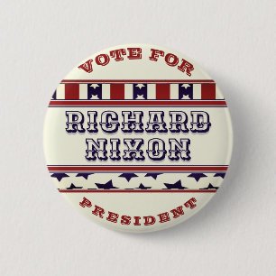Richard Nixon för president Vintage Titta Button Knapp