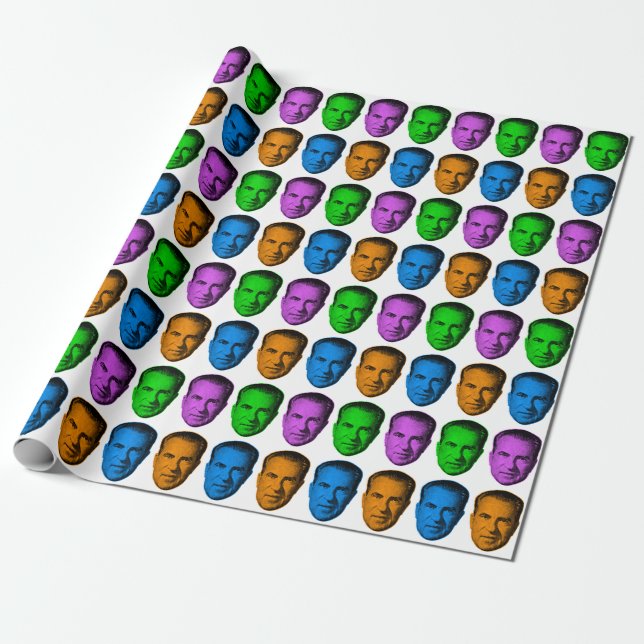 Richard Nixon i livfärger Presentpapper (Utrullad)