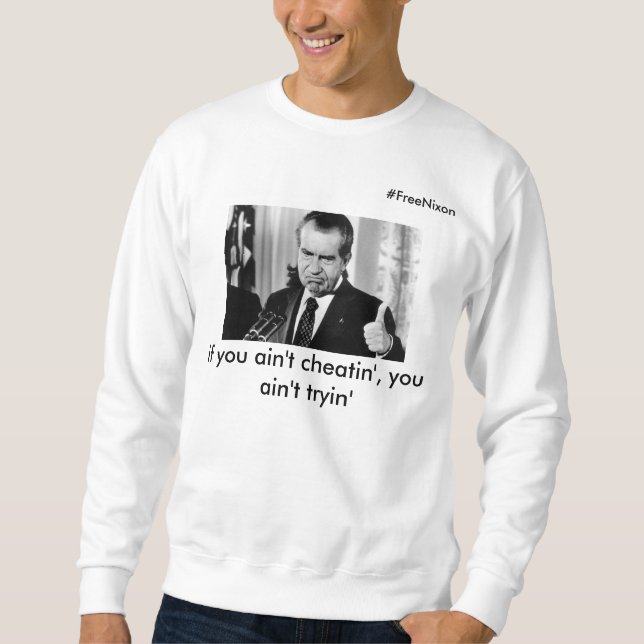 Richard Nixon tröja Långärmad Tröja (Framsida)