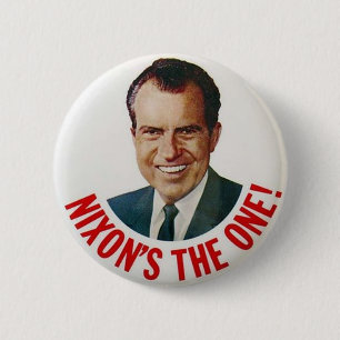 Richard Nixon valkampanjemblem 1968 Knapp
