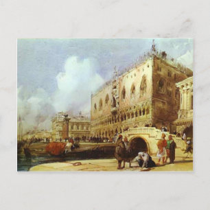 Richard Parkes Bonington-The Doge's Palace, Venedi Vykort