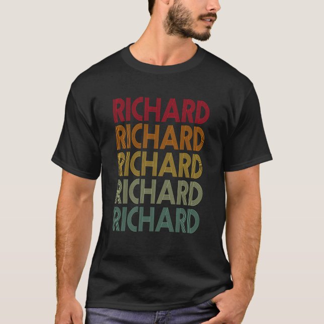 Richard Retro Namn Humor Nickname T Shirt (Framsida)