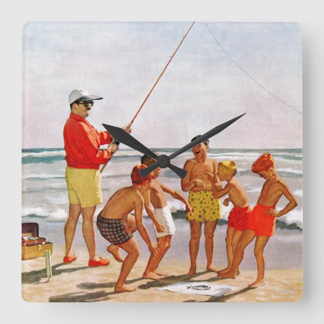 Richard Sargent, Big Pole Little Fish Fyrkantig Klocka (Framsida)