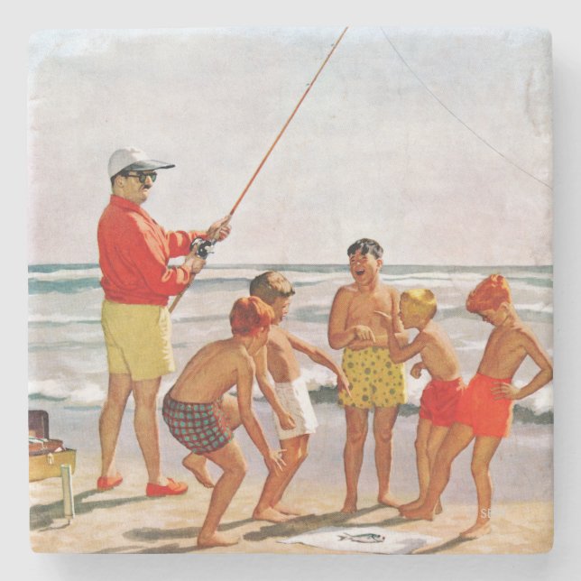 Richard Sargent, Big Pole Little Fish Underlägg Sten (Framsidan)