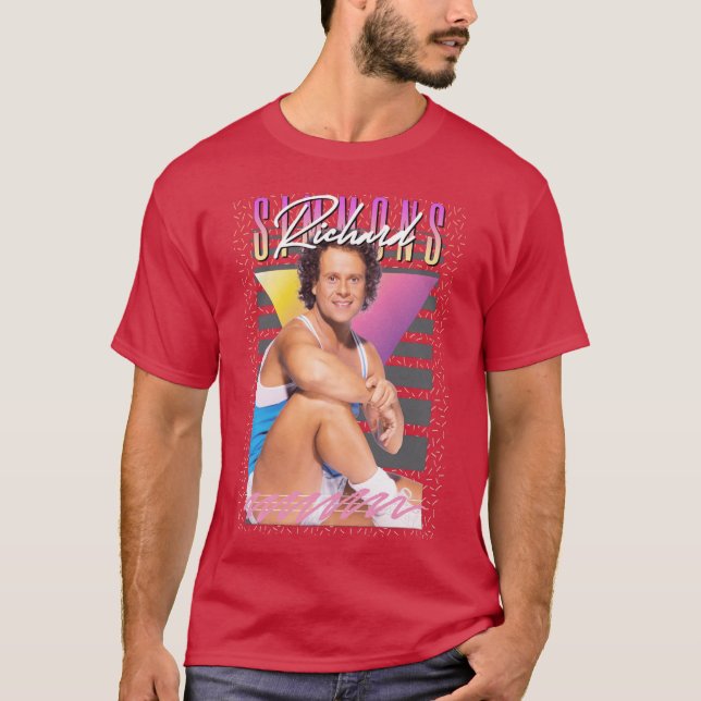 Richard Simmons 80-tals Estetisk Fan Art present T Shirt (Framsida)