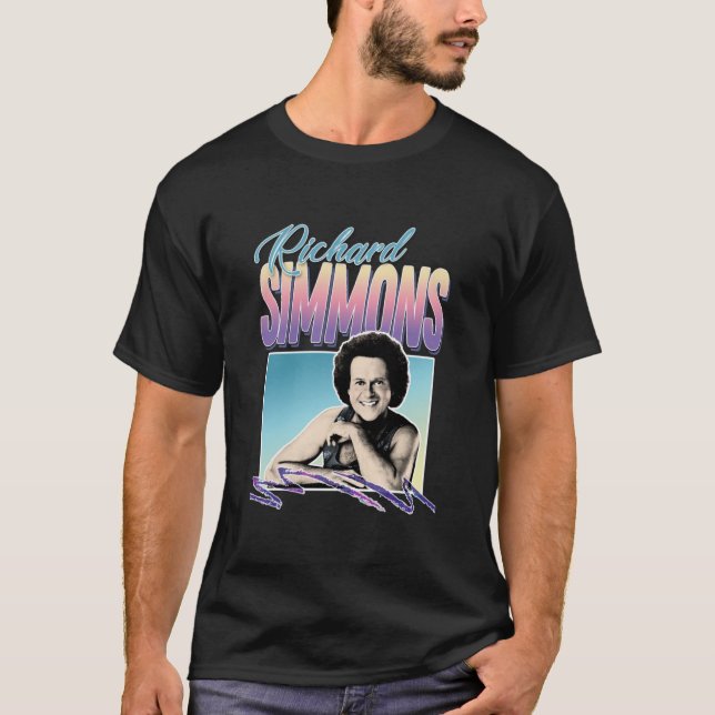 Richard Simmons 80s Styled Tribute Design T Shirt (Framsida)