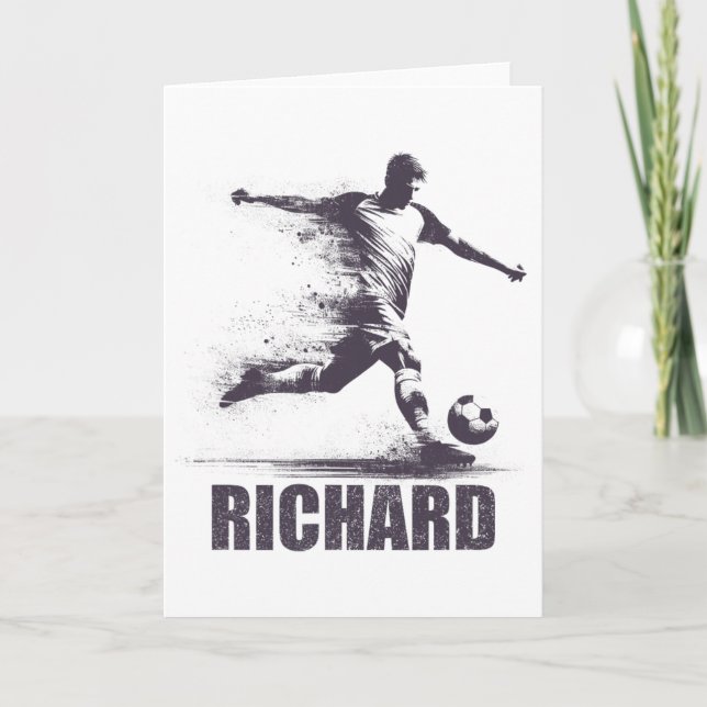 Richard Soccer Boys Personalized First Name Richar Kort (Framsida)
