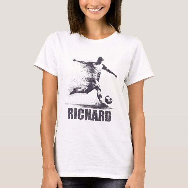 Richard Soccer Boys Personalized First Name Richar T Shirt (Framsida)
