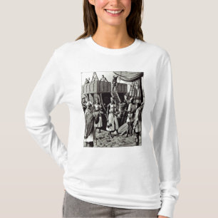 Richard som jag uppsättningar seglar för det tee shirt