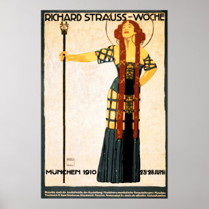 RICHARD STRAUSS WOCHE German Ad Ludwig Hohlwein Poster