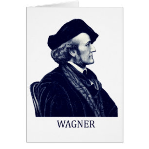 Richard Wagner blått Hälsningskort