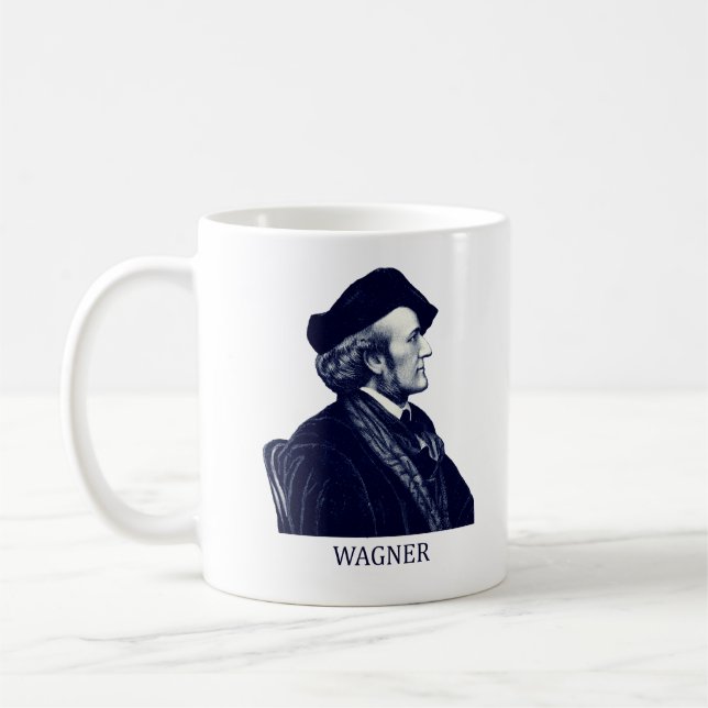 Richard Wagner blått Kaffemugg (Vänster)