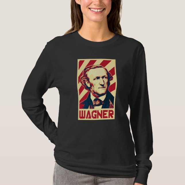 Richard Wagner Classical Music Composer Retro Prop T Shirt (Framsida)