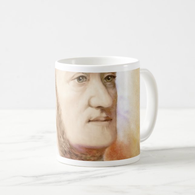 Richard Wagner im Aquarell Stil Kaffemugg (Framsida höger)