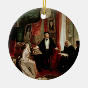 Richard Wagner med Franz Liszt och Liszts daught Julgransprydnad Keramik
