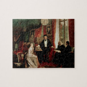 Richard Wagner med Franz Liszt och Liszts daught Pussel
