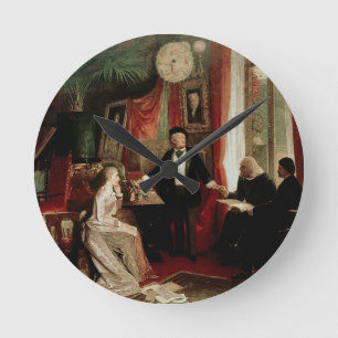 Richard Wagner med Franz Liszt och Liszts daught Rund Klocka