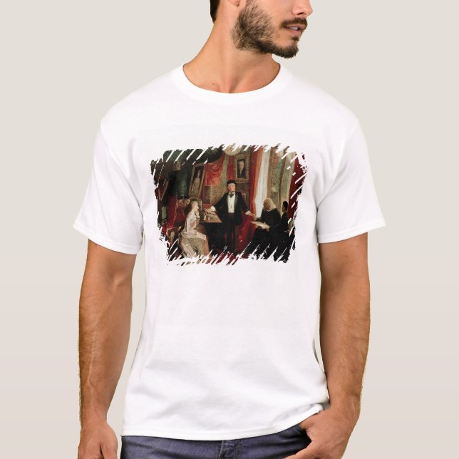 Richard Wagner med Franz Liszt och Liszts daught T-shirt (Framsida)