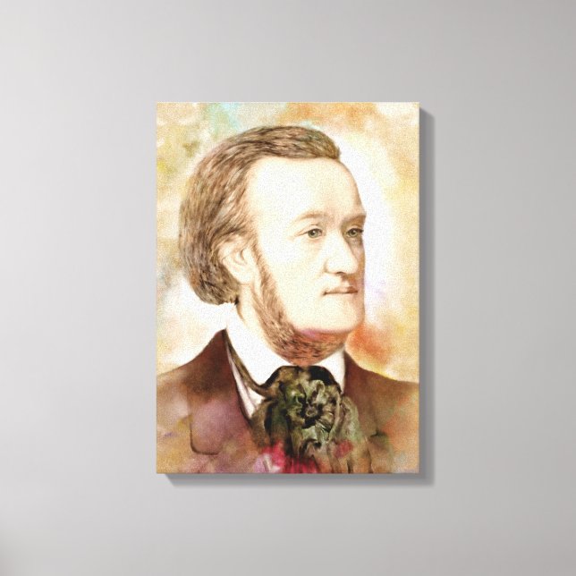Richard Wagner på Canvas - Watercolor Stil (Framsida)