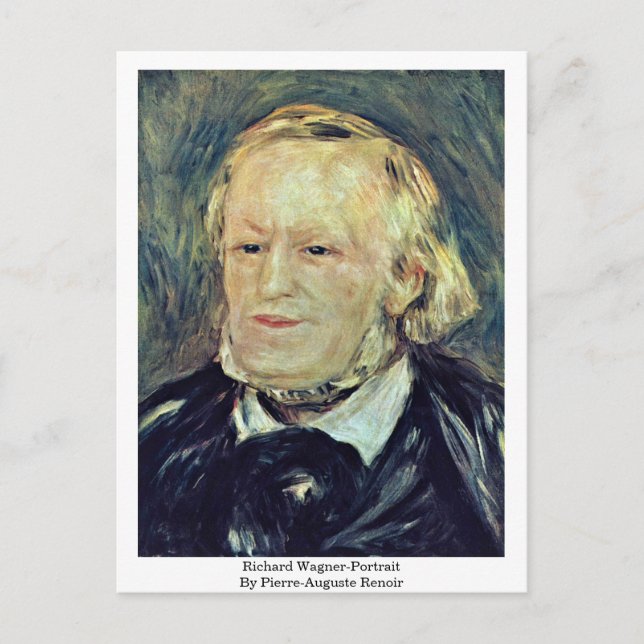 Richard Wagner-Porträtt av Pierre-Auguste Renoir Vykort (Framsida)