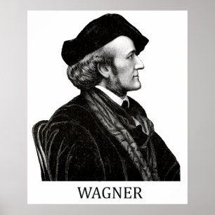 Richard Wagner svart Poster