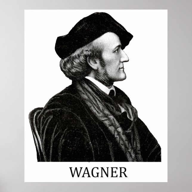 Richard Wagner, svart Poster (Framsidan)