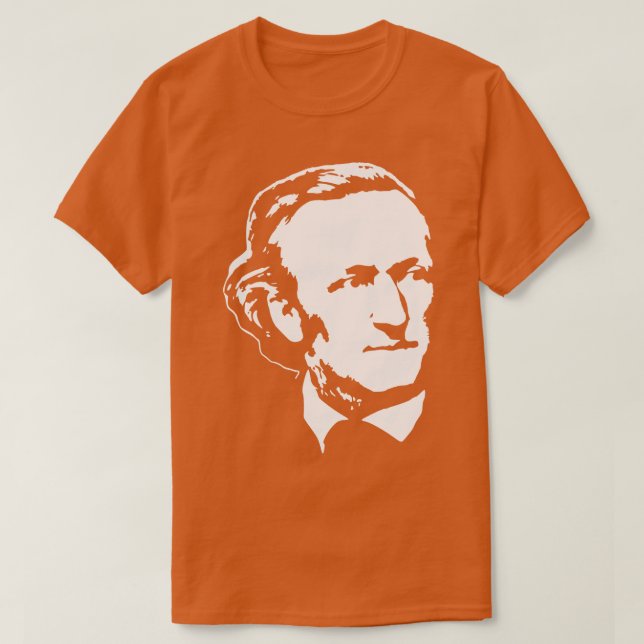 Richard Wagner White on Black T Shirt (Design framsida)