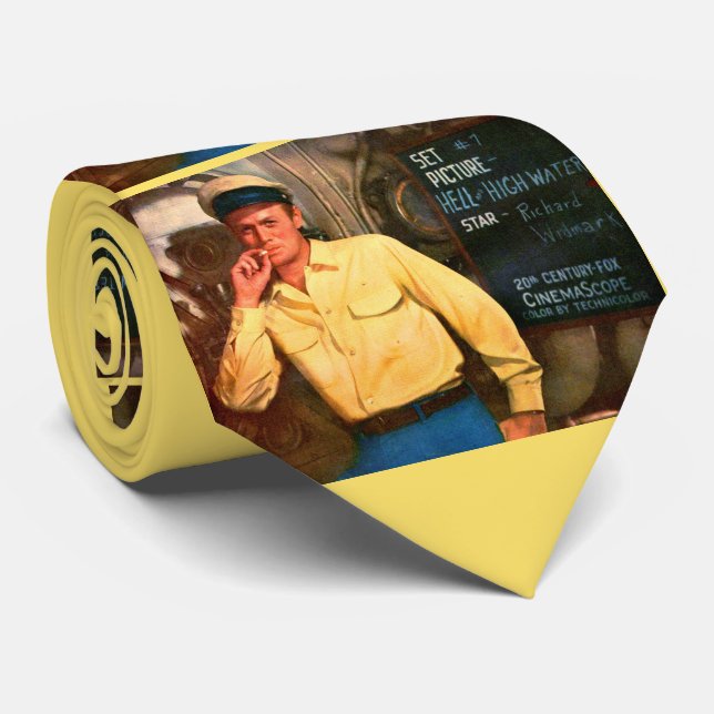 Richard Widmark och för "helvetet och High Vatten" Slips (Rullad)