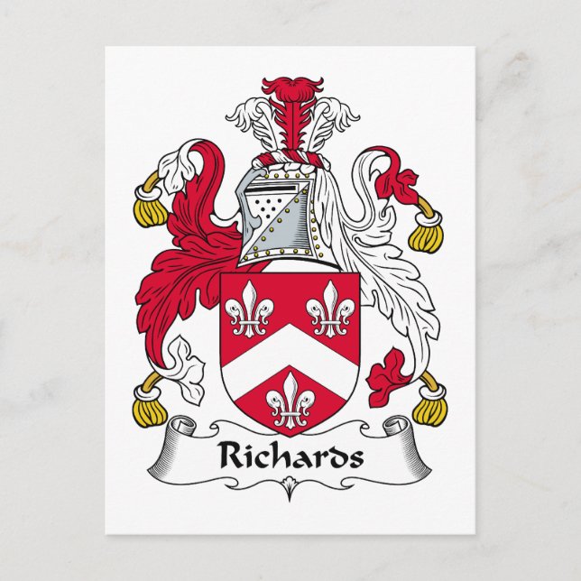 Richards Family Crest Vykort (Framsida)