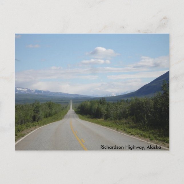 Richardson Highway, Alaska Vykort (Framsida)