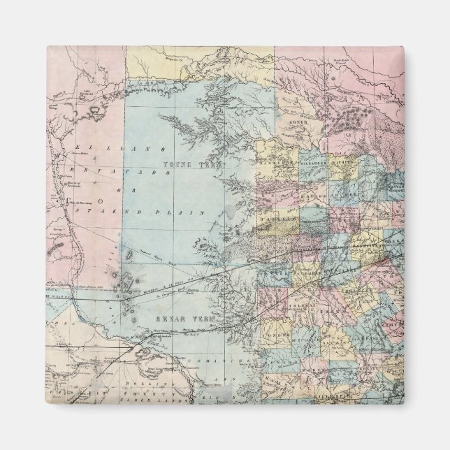 Richardsons nya Karta i Texas Magnet (Framsidan)