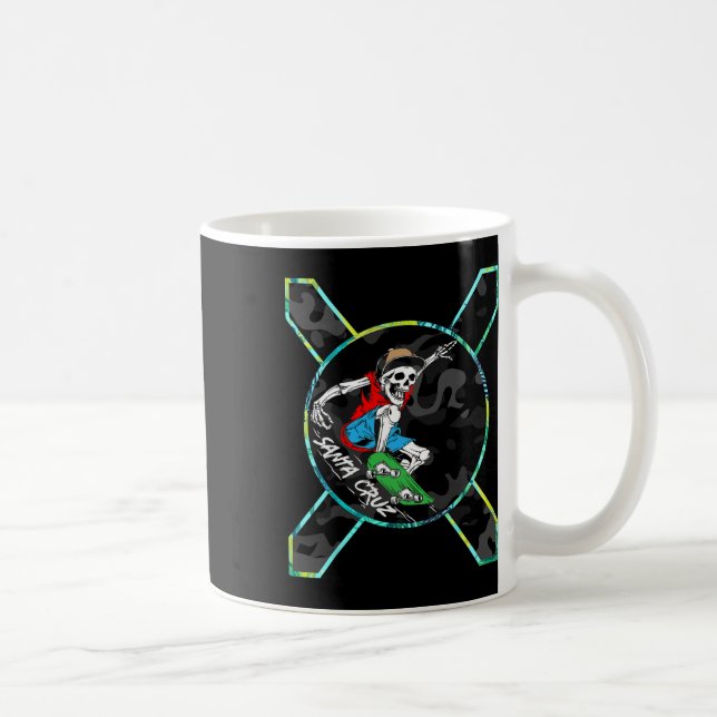 Richhotwave Santa Cruz skelett skateboard skate Kaffemugg (Höger)