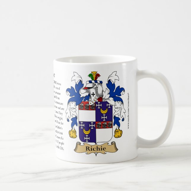 Richie, ursprung, det menande och vapenskölden kaffemugg (Höger)