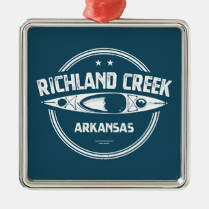 Richland Bäck Arkansas Kayaking Julgransprydnad Metall