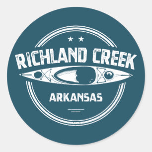 Richland Bäck Arkansas Kayaking Runt Klistermärke