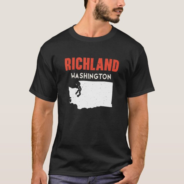 Richland Washington USA State America Travel Washi T Shirt (Framsida)