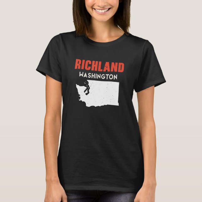 Richland Washington USA State America Travel Washi T Shirt (Framsida)