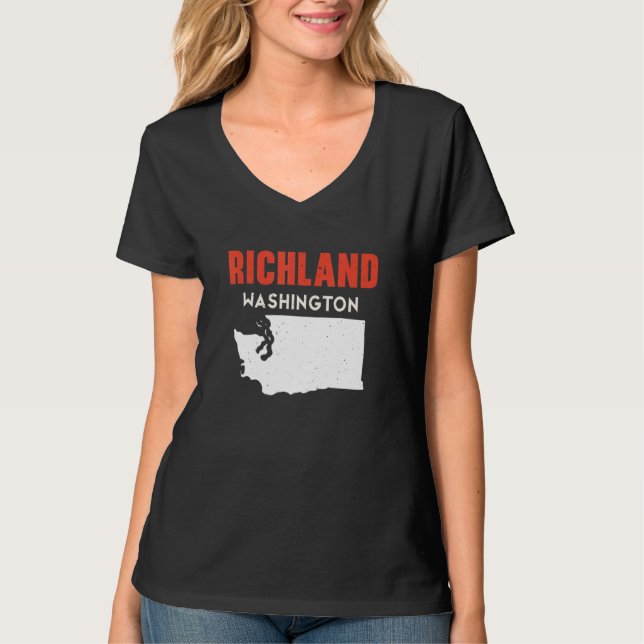 Richland Washington USA State America Travel Washi T Shirt (Framsida)