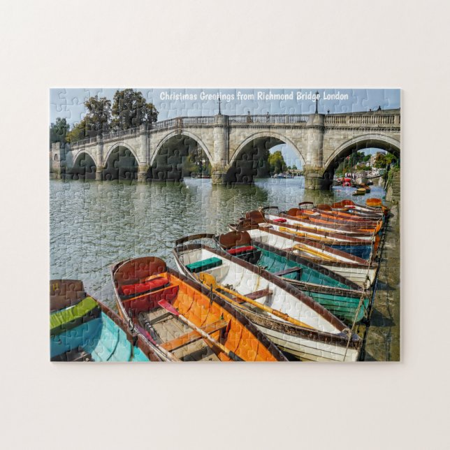 Richmond Bridge London. Jigszle Puzzle Pussel (Horisontell)