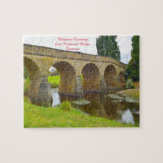 Richmond Bridge Tasmania Jigszle Puzzle Pussel (Horisontell)